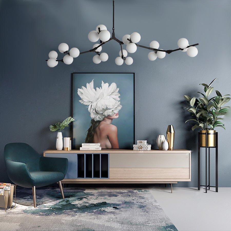 Post Modern LED Chandelier Fission Branches Style Glass Balls Ceiling Lamp Pendant Lights Living Room Dining Room Bedroom Lighting Fixtures
Post Modern LED Chandelier Fission Branches Style Glass Balls Ceiling Lamp Pendant Lights Living Room Dining Room Bedroom Lighting Fixtures