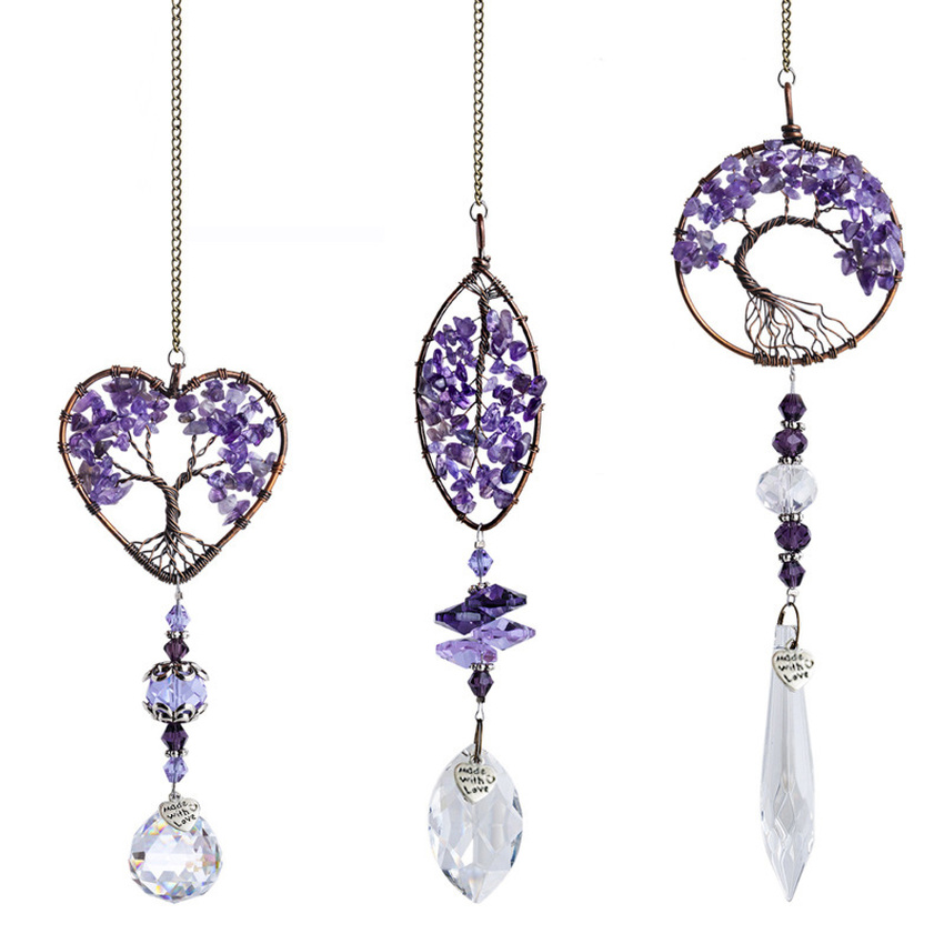 Love Round Drop Natural Stone Amethyst Tree of Life Heart Wall Hanging Pendant Door Garden Home Decor Arts Ornament, Black
Love Round Drop Natural Stone Amethyst Tree of Life Heart Wall Hanging Pendant Door Garden Home Decor Arts Ornament, Black