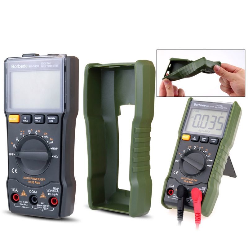 Digital Multimeters Portable 6000-Telt Backlight Ac/Dc Amplemeters Voltmeters