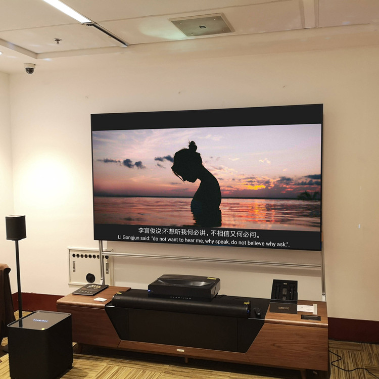 2022 HOT 4K 8K Laser TV Screen ALR Ambient Light Rejecting CLR PET Black Crystal Fixed Frame Projection Screen 60"- 120" for Ultra Short Thr