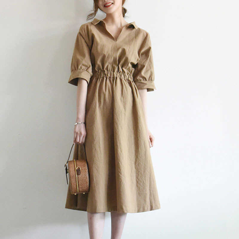 VANOVICH Japanese and Korean Retro Women's Long Summer Dress A Line Elastic Waist for Women 210615, Apricot
VANOVICH Japanese and Korean Retro Women's Long Summer Dress A Line Elastic Waist for Women 210615, Apricot