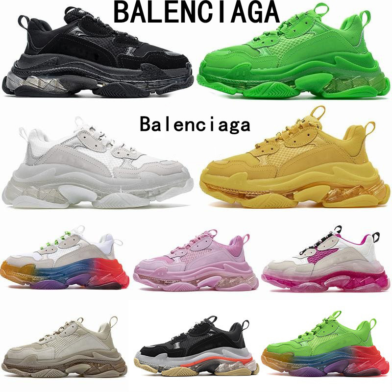 Paris Casual Shoes 17FW Triple S Sneakers Mens Women Designers Sneaker Clear Sole White Green Black Red Rainbow Sports Balencaigas Dad Shoe, 30
Paris Casual Shoes 17FW Triple S Sneakers Mens Women Designers Sneaker Clear Sole White Green Black Red Rainbow Sports Balencaigas Dad Shoe, 30