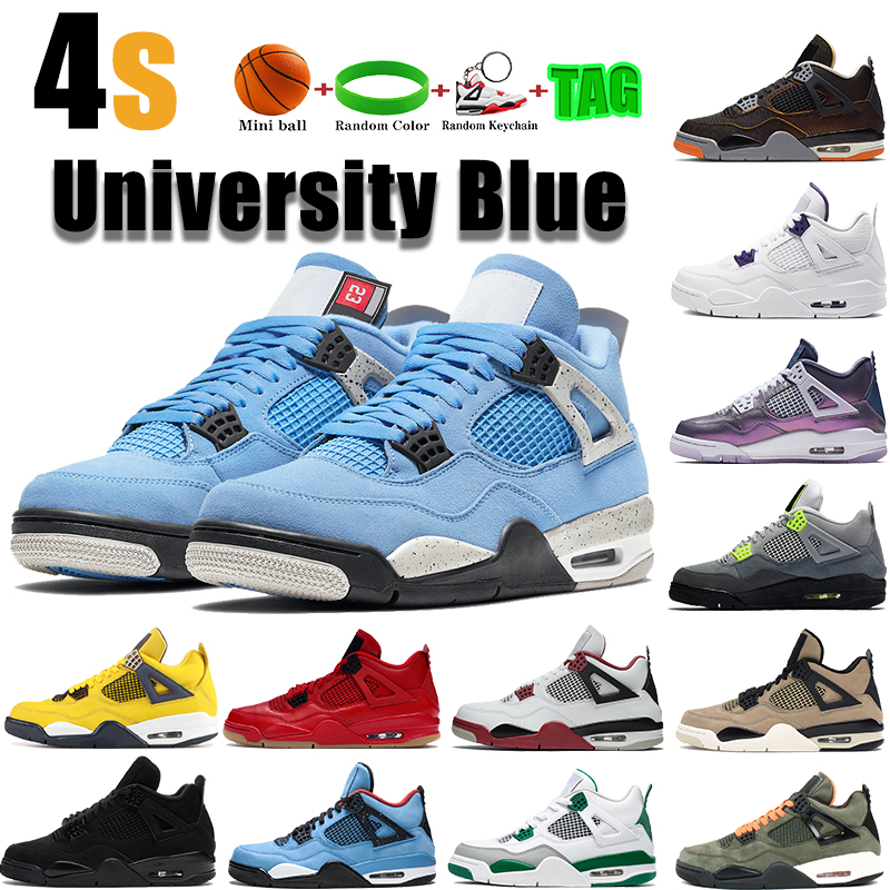 University blue paris 4 4s IV mens basketball shoes bred SE neon black cat fire red pine green starfish mushroom white cement sports sneakers, With box
University blue paris 4 4s IV mens basketball shoes bred SE neon black cat fire red pine green starfish mushroom white cement sports sneakers, With box