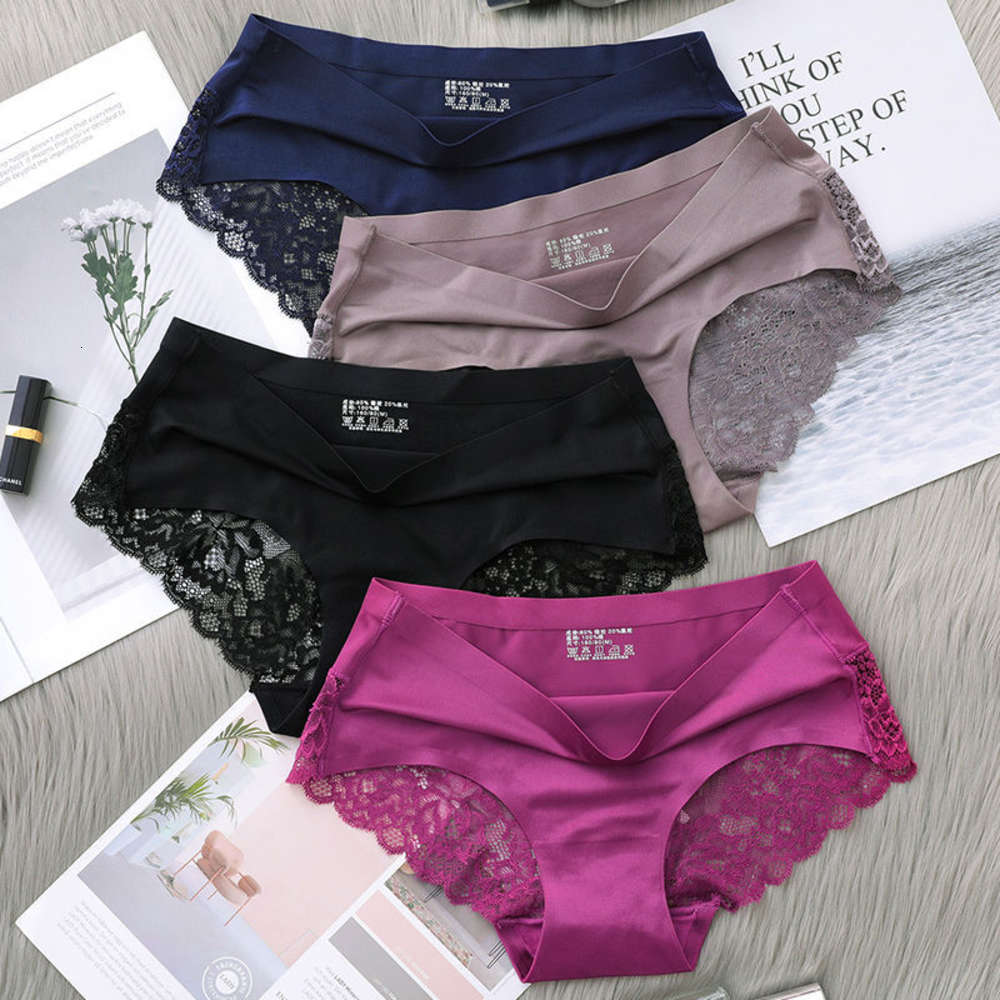 Ice underwear women's middle waist traceless lace cotton crotch antibacterial Large Size Sexy breathable ultra thin girl's briefs, Black;pink
Ice underwear women's middle waist traceless lace cotton crotch antibacterial Large Size Sexy breathable ultra thin girl's briefs, Black;pink