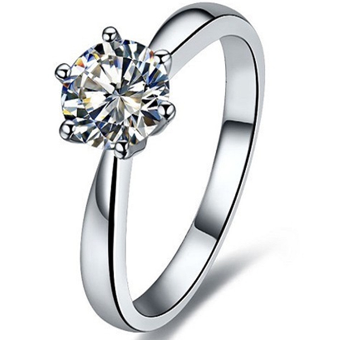 2CT Solitaire Prongs Rings Engagement Sterling Silver Simulated Diamond Ring for Women 18K White Gold Plated with Box Fast Ship from USA
2CT Solitaire Prongs Rings Engagement Sterling Silver Simulated Diamond Ring for Women 18K White Gold Plated with Box Fast Ship from USA