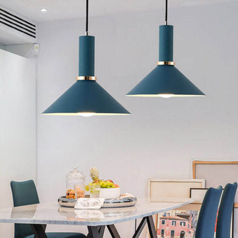 

Nordic macarons pendant lamps E27 G80 bulb hanging lamp modern living room restaurant bedroom cafe chandelier blue/pink/black