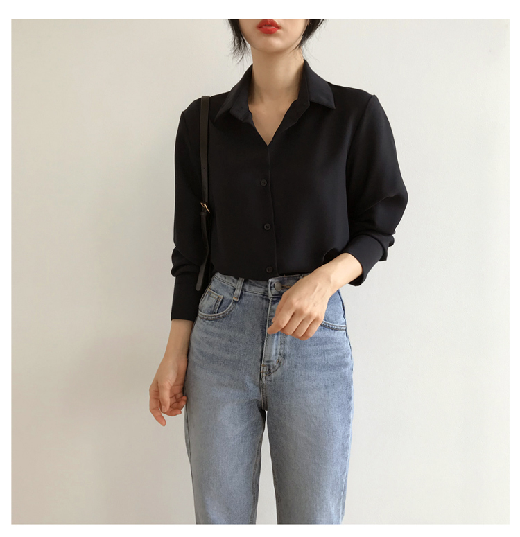Office Lady Shirt and Blouse Korean Loose Chiffon s Plus Size Women Clothing Long Sleeve OL Style Blusas 6830 210506