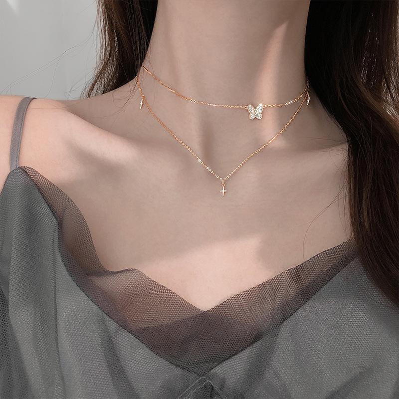 Pendant Necklaces Female Korean Version Of Simple Niche Design Sense Cross Tassel Clavicle Chain 2021 Flashing Diamond Double Layer Butterfl
Pendant Necklaces Female Korean Version Of Simple Niche Design Sense Cross Tassel Clavicle Chain 2021 Flashing Diamond Double Layer Butterfl