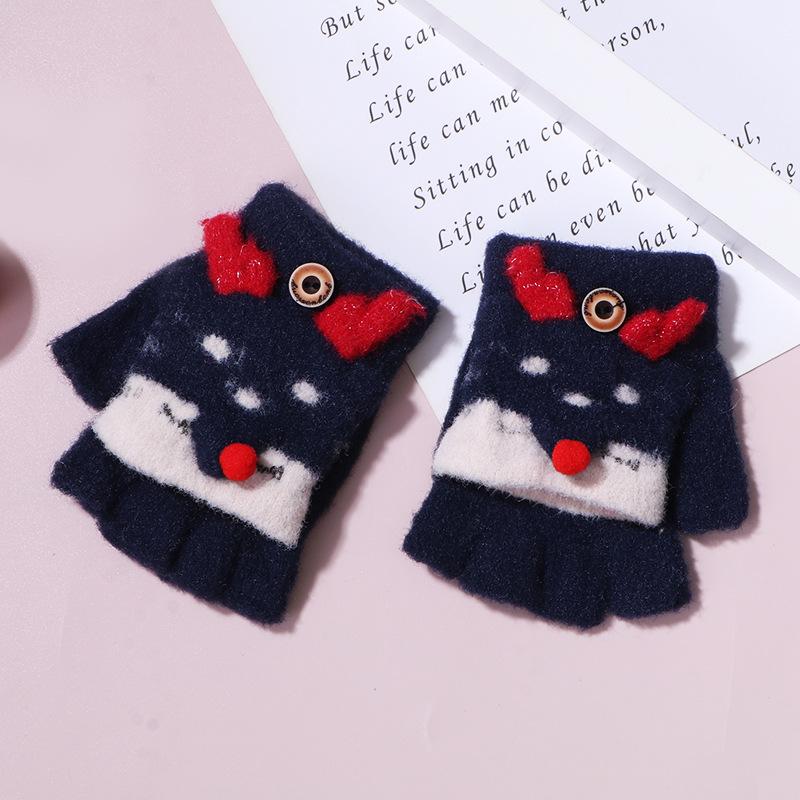 Children's Mittens Winter Knitted Clamshell Half-finger Gloves Jacquard Fawn Imitation Warm Mink Velvet Stamped Baby Girl Christmas, White
Children's Mittens Winter Knitted Clamshell Half-finger Gloves Jacquard Fawn Imitation Warm Mink Velvet Stamped Baby Girl Christmas, White
