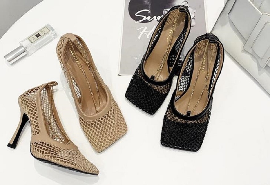 Women Sandals Summer Shoes Woman High Heels Thin Lace Square Toe Chain Leather Fishnet Mesh Hollow Breathable, Black
Women Sandals Summer Shoes Woman High Heels Thin Lace Square Toe Chain Leather Fishnet Mesh Hollow Breathable, Black