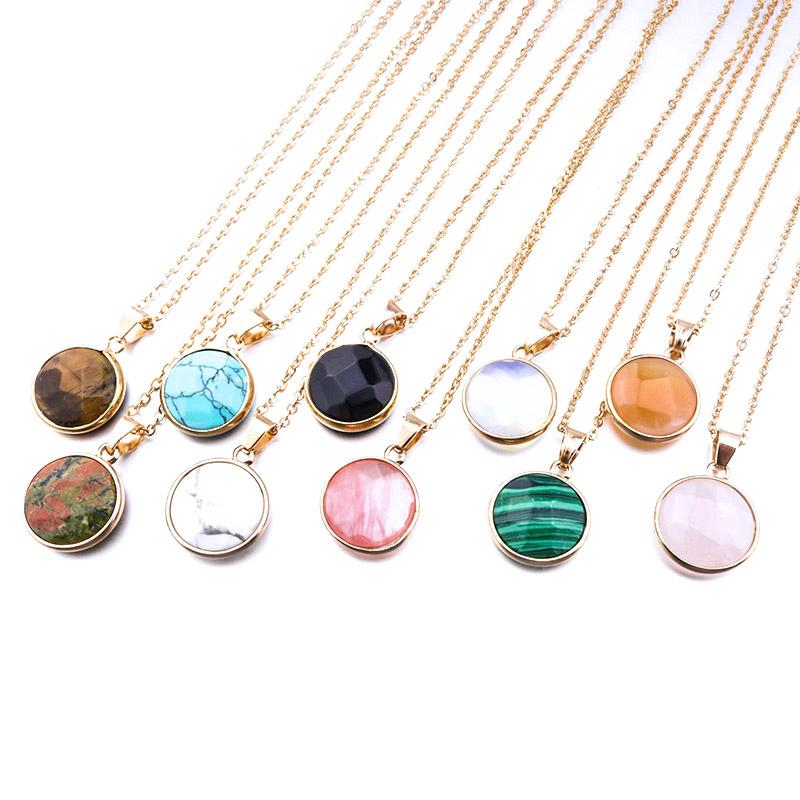 Pendant Necklaces Fashion Round Natural Stone Necklace Opal Pink Crystal Druzy For Women Jewelry
Pendant Necklaces Fashion Round Natural Stone Necklace Opal Pink Crystal Druzy For Women Jewelry