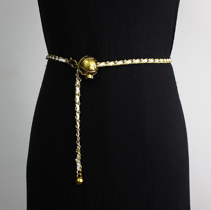 Ceinture pour femme Petite parfum Pull Décoratif Taille Chaîne avec jupe costume Courroies tissées polyvalentes