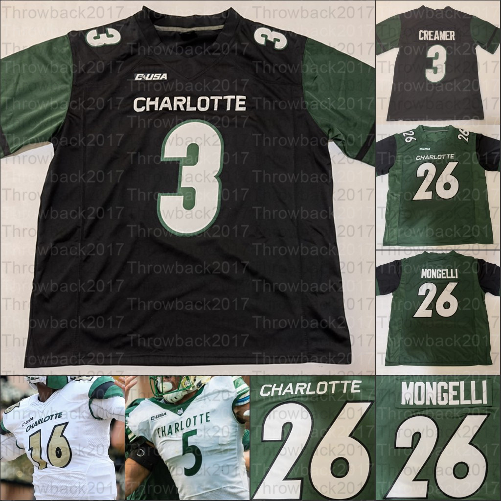 Custom Charlotte College Football Jerseys Chris Reynolds Benny LeMay Victor Tucker Cameron Dollar Alex Highsmith Markees, White ii
Custom Charlotte College Football Jerseys Chris Reynolds Benny LeMay Victor Tucker Cameron Dollar Alex Highsmith Markees, White ii