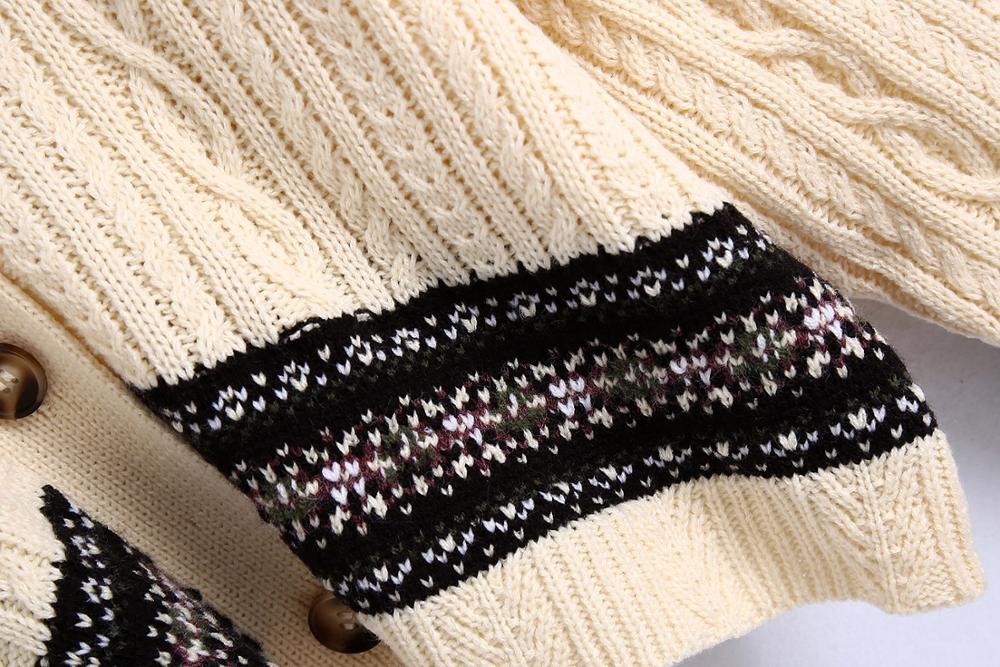 Women Total Knit Suits Retro Contrast Color Twist Oversized Cardigan Vintage Package Hips High-cut Mini Shorts 2 pieces 1 Set 210429