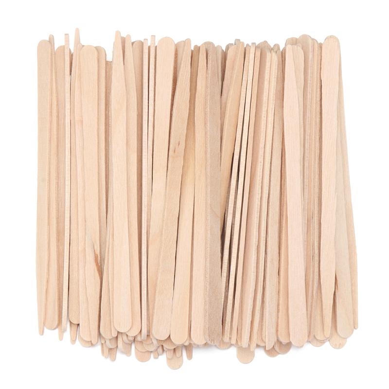 Electric Nose & Ear Trimmers 100Pcs Disposable Wooden Waxing Stick Wax Bean Wiping Hair Removal Beauty Bar Body Tool