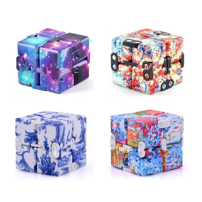 2021 DHL Infinity Magic Cube Creative Galaxy Fidget toys Antistress Office Flip Cubic Puzzle Mini Blocks Decompression Toy In Stock
