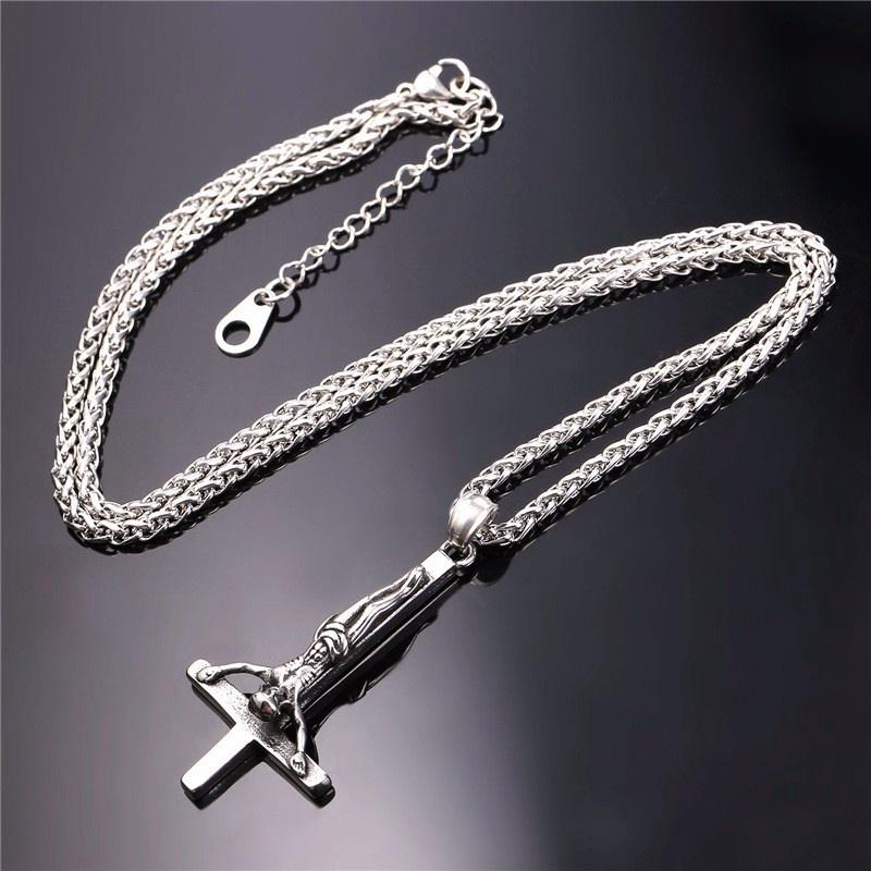 Pendant Necklaces Fashion Hip Hop Inverted Cross Men And Women Trend Rock Casual Necklace
Pendant Necklaces Fashion Hip Hop Inverted Cross Men And Women Trend Rock Casual Necklace