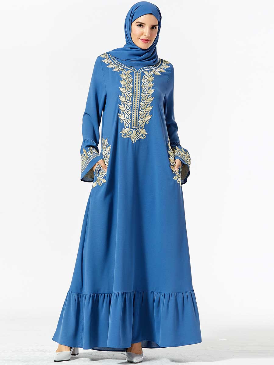 Muslim Print Embroidery Abaya Dress Women Dubai Arab Long Sleeve Big Swing Poet A-line Maxi Dersses Kimono Islamic Clothing
Muslim Print Embroidery Abaya Dress Women Dubai Arab Long Sleeve Big Swing Poet A-line Maxi Dersses Kimono Islamic Clothing