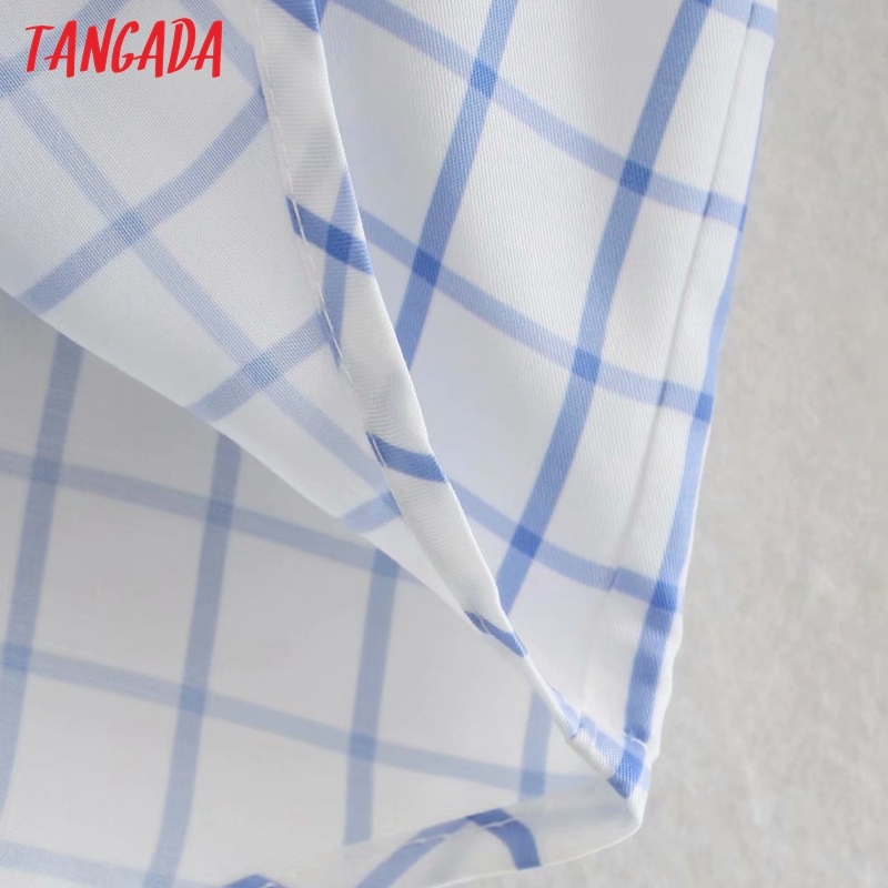 Women Fashion Plaid Print Oversized Blouse High Street Long Sleeve Casual Shirt Chic Femininas Tops XN317 210416