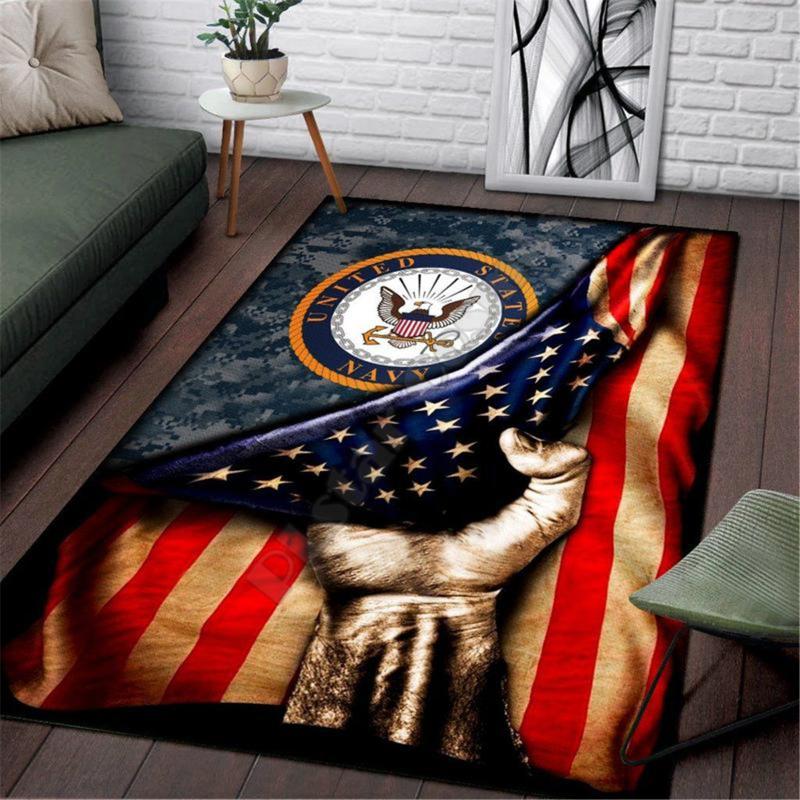 Carpets Navy Seabee Area Rug 3D All Over Printed Non-slip Mat Dining Room Living Soft Bedroom Carpet 01