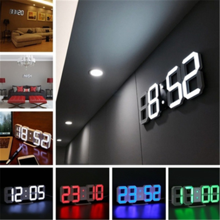 Modern Design 3D LED Wall Clock Digital Alarm Clocks Display Home Living Room Office Table Desk Night
Modern Design 3D LED Wall Clock Digital Alarm Clocks Display Home Living Room Office Table Desk Night
