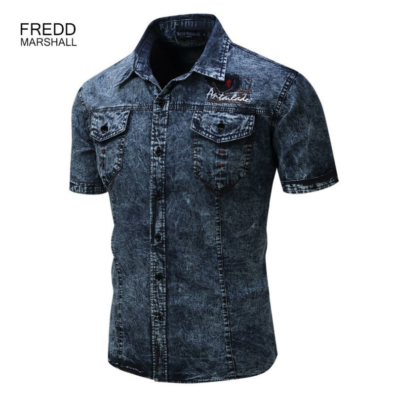 Fashion Brand Mens Shirt Big Size Short Sleeves Denim Shirt Men Long Sleeve Casual Dress Male Jean Solid Shirts Male 210518, Dark blue
Fashion Brand Mens Shirt Big Size Short Sleeves Denim Shirt Men Long Sleeve Casual Dress Male Jean Solid Shirts Male 210518, Dark blue