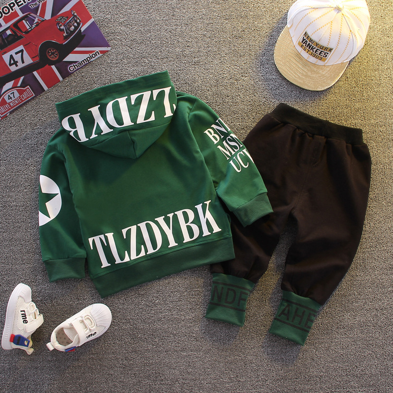 Toddler Baby Clothing Set Boys Clothes Autumn Kids Tracksuit Girls Hooded+Pant 2pcs Outfit