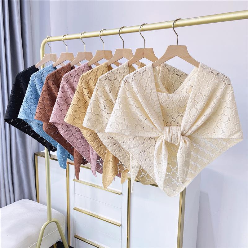Scarves CN Shoulder Cover Knitted Copper Coin Flower Triangular Scarf Shawl Women's Office Net Red Air Conditioning Room Adult
Scarves CN Shoulder Cover Knitted Copper Coin Flower Triangular Scarf Shawl Women's Office Net Red Air Conditioning Room Adult