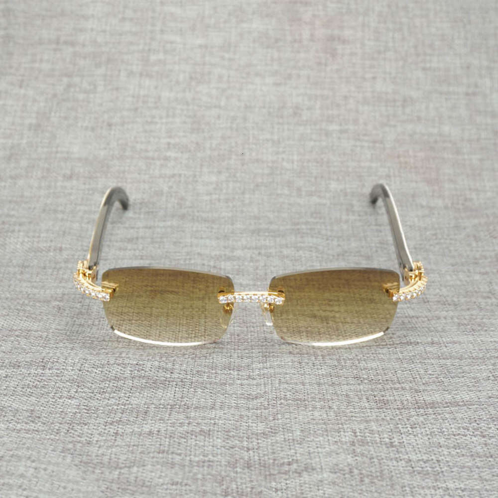 Rhinestone Black White Buffalo Horn Rimless Sunglasses Men Natural Wood Sun Glasses Retro Shades Oculos Eyewear for Club Summer
Rhinestone Black White Buffalo Horn Rimless Sunglasses Men Natural Wood Sun Glasses Retro Shades Oculos Eyewear for Club Summer