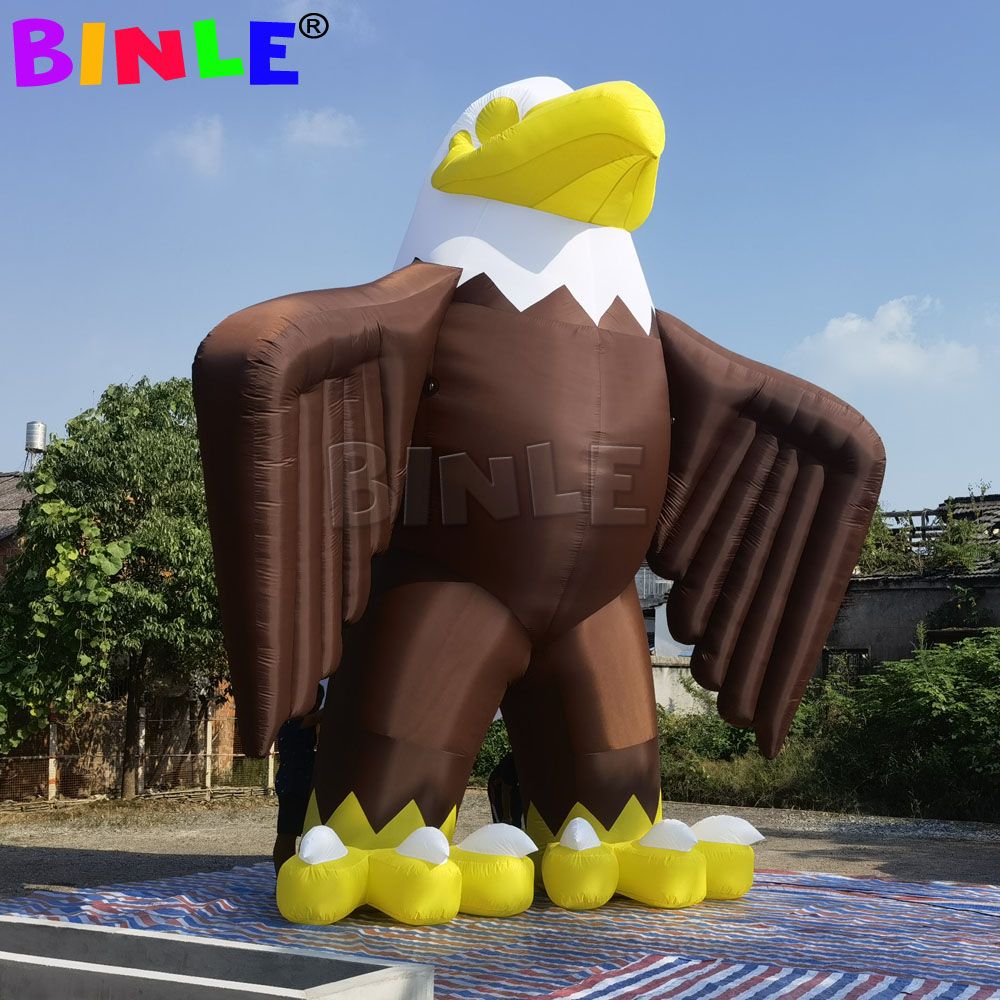 Custom 20ft giant Inflatable Eagle balloon flying Hawk mascot for Outdoor Advertising