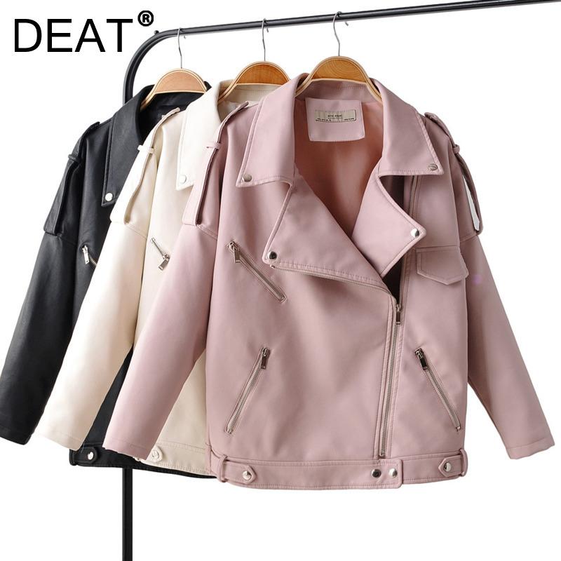 Women's Leather & Faux DEAT Arrivals 2021 Autumn Long Sleeve Turn-down Collar Zipper Jacket For Women Solid Color All-match Fashion 7S1012, Black
Women's Leather & Faux DEAT Arrivals 2021 Autumn Long Sleeve Turn-down Collar Zipper Jacket For Women Solid Color All-match Fashion 7S1012, Black