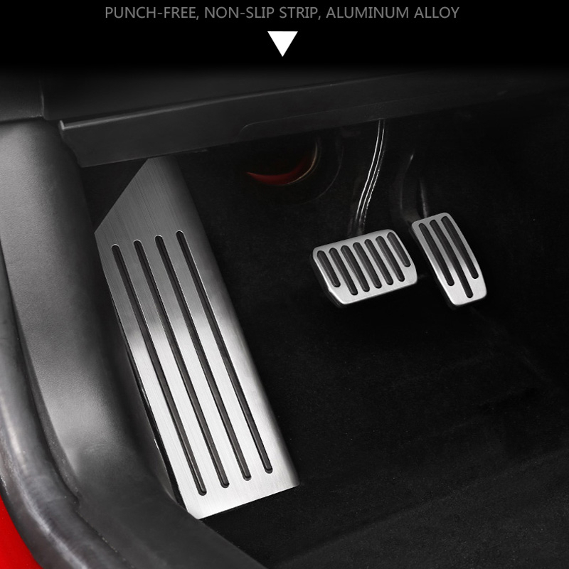 Aluminum alloy Foot Pedal For Tesla Model 3 2021 Accelerator Gas Fuel Brake Pedal Rest Pedal Pads Mats Cover Model3 Accessories Car Styling