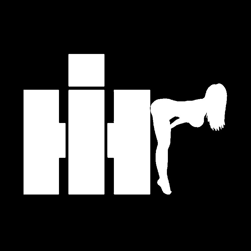 17.2CM*11.8CM Fashion Reflective Vinyl IH Girl Car Window Sticker Decal Black Silver Graphical