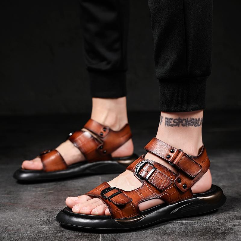 Slippers Summer Sandals Men Genuine Leather Classic Roman 2021 Slipper Outdoor Sneaker Beach Flip Flops Water Trekking Shoes, Black
Slippers Summer Sandals Men Genuine Leather Classic Roman 2021 Slipper Outdoor Sneaker Beach Flip Flops Water Trekking Shoes, Black