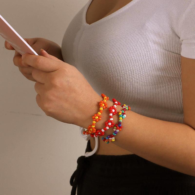 Link, Chain 5PCS Multi- Flowers Colorful Bracelet For Women Elastic Rope Fashion Trendy Handmade Jewelry
Link, Chain 5PCS Multi- Flowers Colorful Bracelet For Women Elastic Rope Fashion Trendy Handmade Jewelry