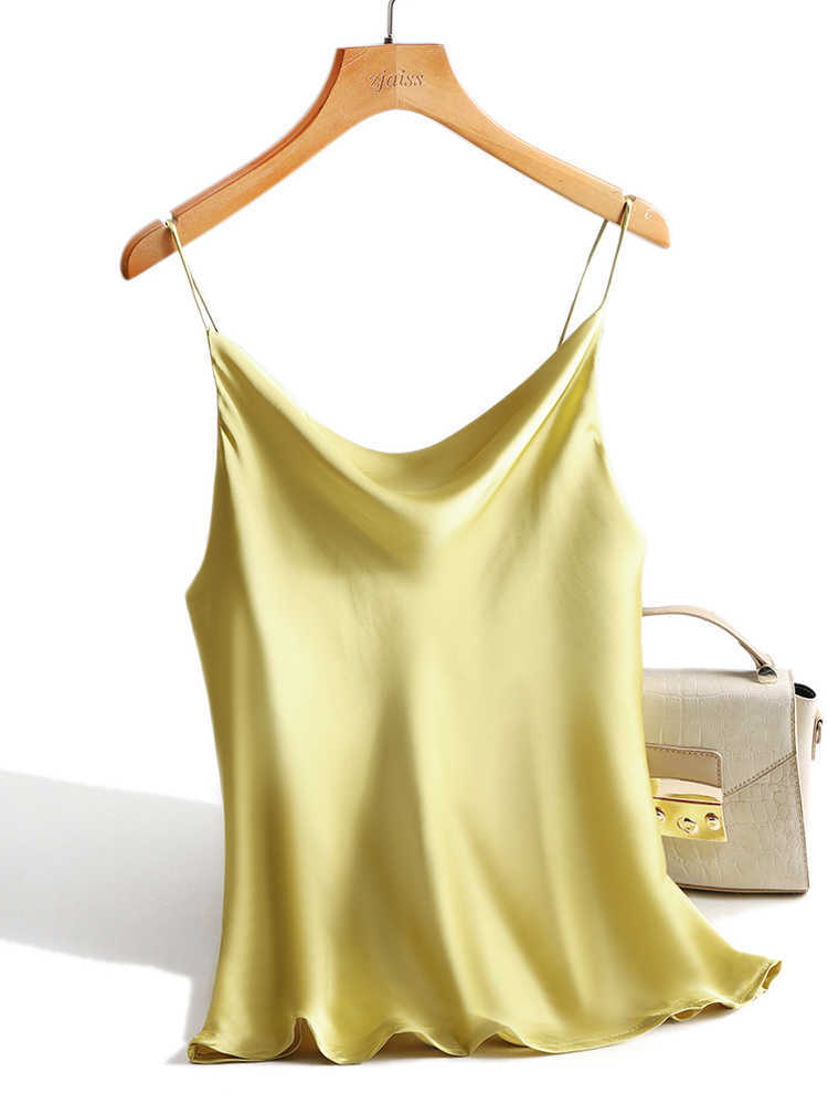 Satin Silk Tank Tops Female Summer Sexy Strap Basic Spaghetti Strap Tops Women Sleeveless Camisole Camis Vest Black White 210625