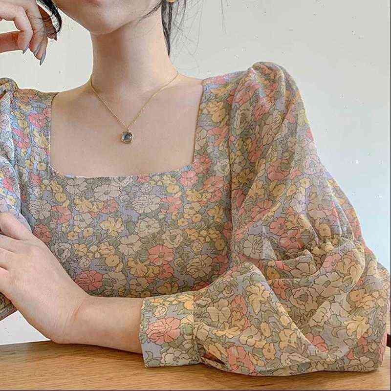square womens shirt neck floral blouse chiffon lantern long sleeve blusas elegante mujer de moda korean fashion clothing vintage, White
square womens shirt neck floral blouse chiffon lantern long sleeve blusas elegante mujer de moda korean fashion clothing vintage, White
