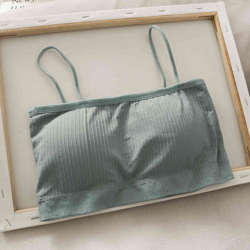 Korean Chest Wrapped Camisole Underwear Female Girl Tube Top Without Steel Ring with A Beautiful Back Bra 210507