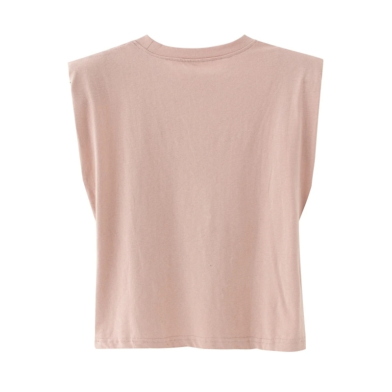 cotton ladies T shirts casual women t-shirts streetwear shoulder-paded tops summer girls soft top female shirt 210430