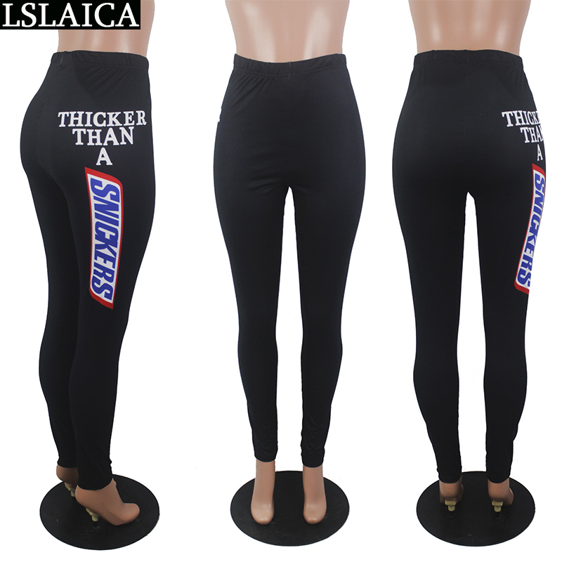 Letter Print Jogger Pants Bodycon Women Long Pencil Trousers Streetwear Mid Waist Sweatpants Casual Knitted Sports 210515