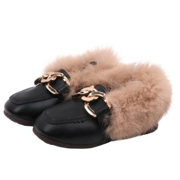 Fashion Kids Shoes Plush Children Loafer Shoes Girls Princess Party Shoes Toddler Boys Casual Sneakers