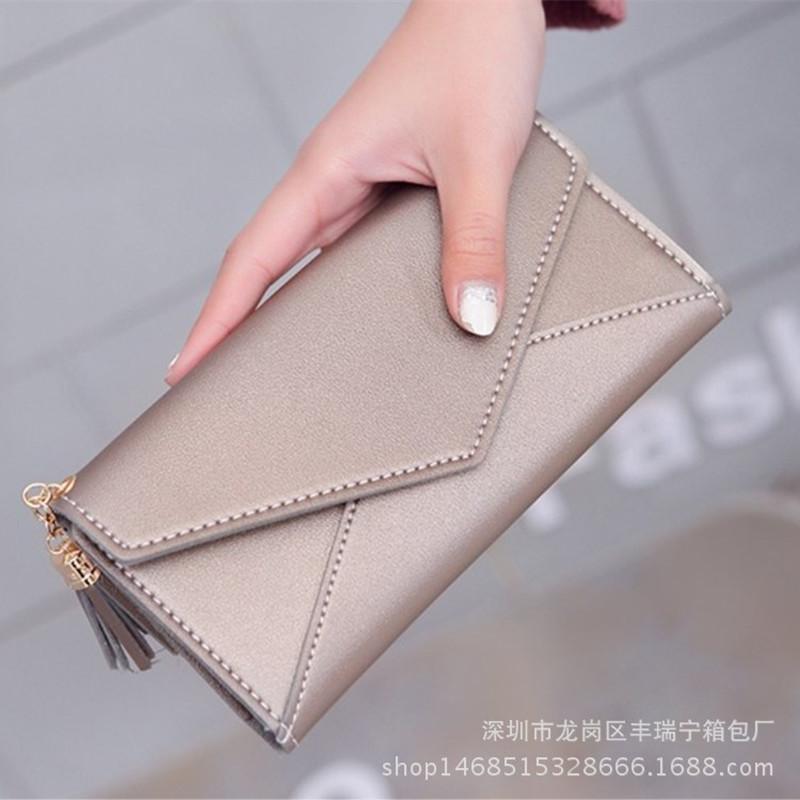Wallets 2021 Autumn And Winter Ladies Wallet Korean Buckle Long Clutch Multi-card Holder Purse Handbag, Champagne
Wallets 2021 Autumn And Winter Ladies Wallet Korean Buckle Long Clutch Multi-card Holder Purse Handbag, Champagne