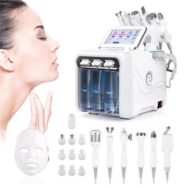 7 in 1 bio rf hammer hydro microdermabrasion water dermabrasion spa facial skin pore cleaning machine