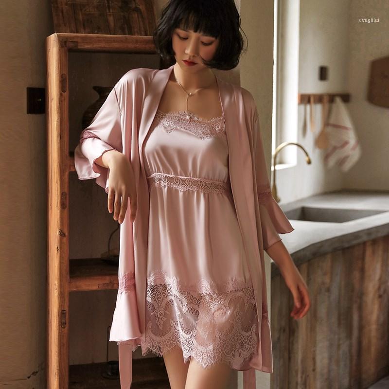 Sexy Lace Lady Robe Suit Satin Bride Bridesmaid Kimono Bathrobe Gown Mini Sleepwear Pajamas Sets Intimate Lingerie1, Black
Sexy Lace Lady Robe Suit Satin Bride Bridesmaid Kimono Bathrobe Gown Mini Sleepwear Pajamas Sets Intimate Lingerie1, Black