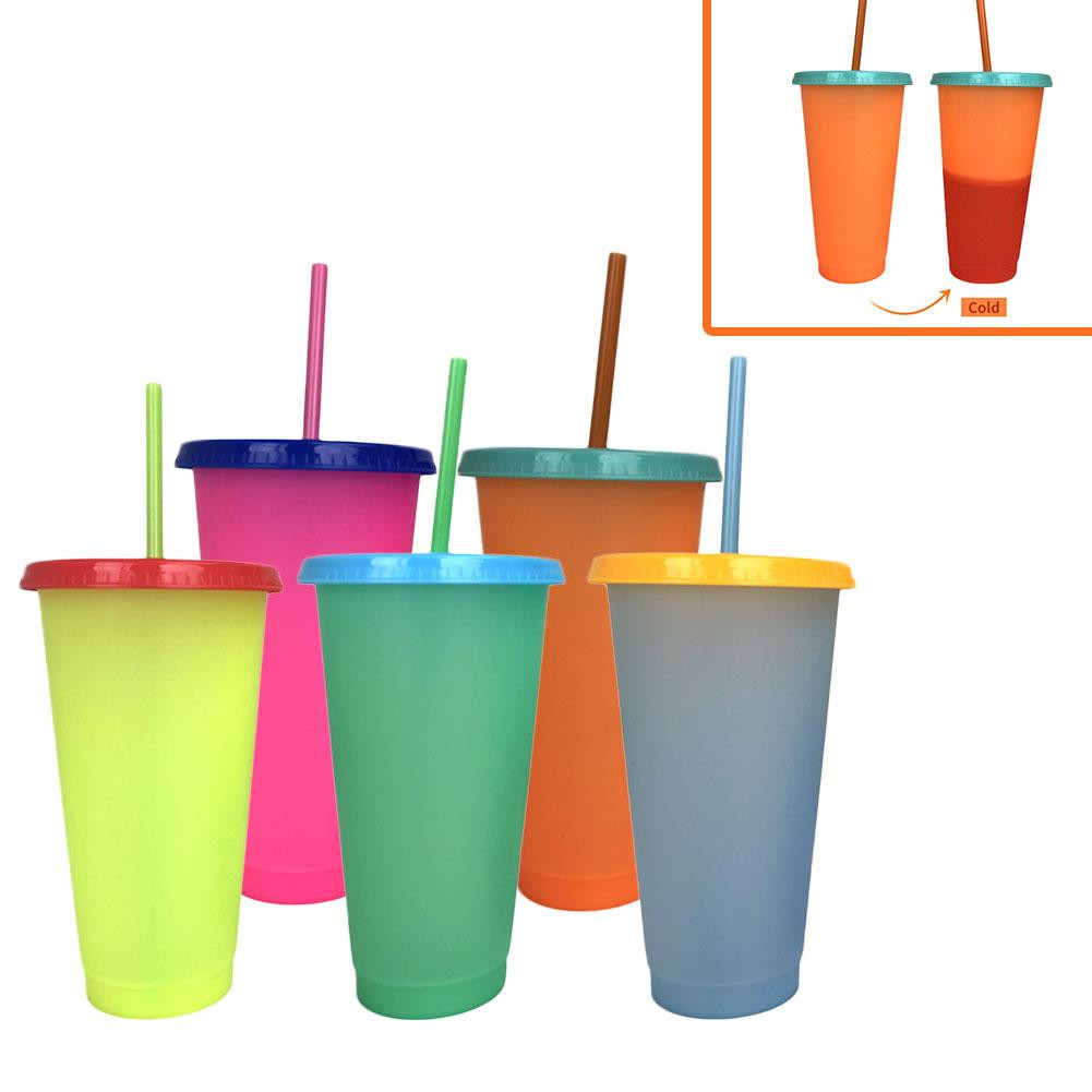 Creative 24oz Temperature Color changing Magic Cup Reusable Magic Coffee Mug Plastic Drinking Tumblers with Lid and Straw 700ml mugs, As show
Creative 24oz Temperature Color changing Magic Cup Reusable Magic Coffee Mug Plastic Drinking Tumblers with Lid and Straw 700ml mugs, As show
