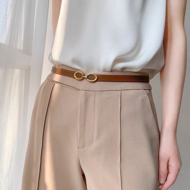 Women's thin belt leather fashion simple decorative dress shirt with suit waist Black Belt, Black;brown
Women's thin belt leather fashion simple decorative dress shirt with suit waist Black Belt, Black;brown