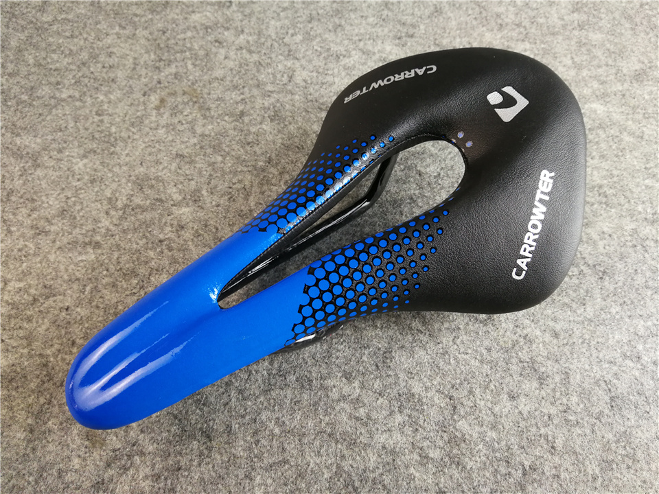 With Blue Black CARROWTER Leather Carbon Saddle Road Bike Models Bicycle Seat от DHgate WW
