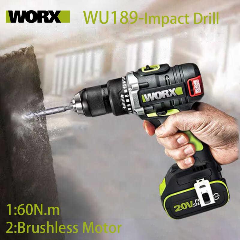 Professiona Electric Drills Worx Impact Drill WU189 20v 60Nm 32000bpm Brushless Motor Cordless Adjust Torque Professional Tool
Professiona Electric Drills Worx Impact Drill WU189 20v 60Nm 32000bpm Brushless Motor Cordless Adjust Torque Professional Tool