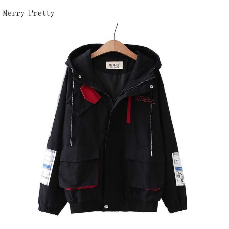 Zipper Women Hooded Jacket Coat Long Sleeve Casual Summer Female Letter Print Streetwear Ladies Pockets Outwear 210526, Black
Zipper Women Hooded Jacket Coat Long Sleeve Casual Summer Female Letter Print Streetwear Ladies Pockets Outwear 210526, Black