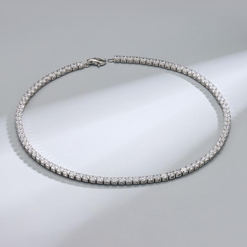 Chains Selling Dainty Hip Hop Jewelry 925 Sterling Silver Tennis Zircon Chain Necklace 2mm 3mm 4mm Cubic Zirconia For Women Men
Chains Selling Dainty Hip Hop Jewelry 925 Sterling Silver Tennis Zircon Chain Necklace 2mm 3mm 4mm Cubic Zirconia For Women Men